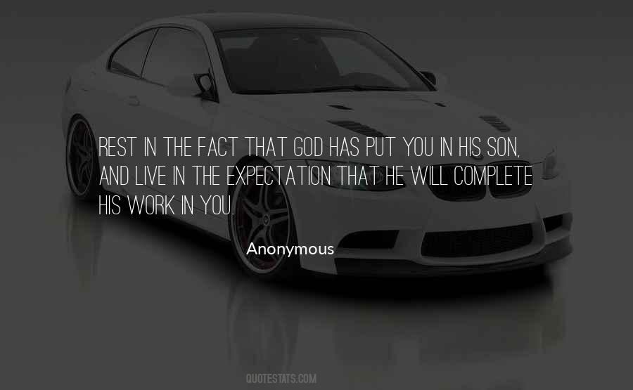 Complete The Work Quotes #1846214