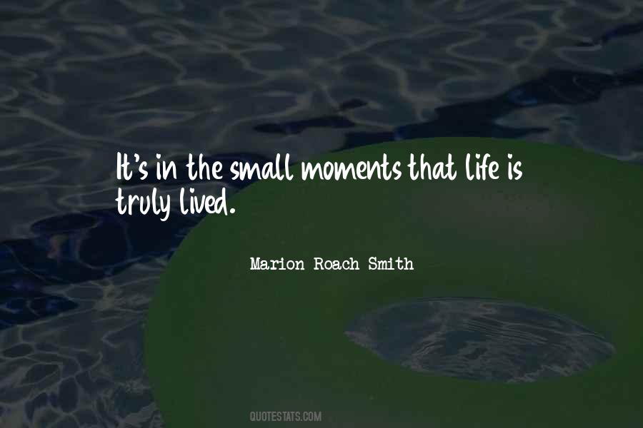 The Small Moments Quotes #1390282