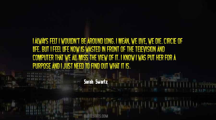 The Purpose Of Life Is To Live It Quotes #901233
