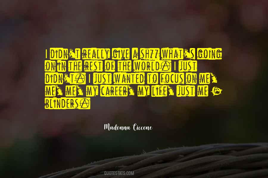 Focus On My Career Quotes #1551293