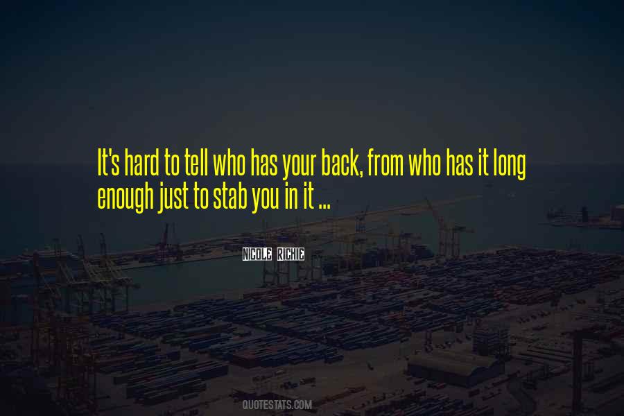 Stab Back Quotes #872353