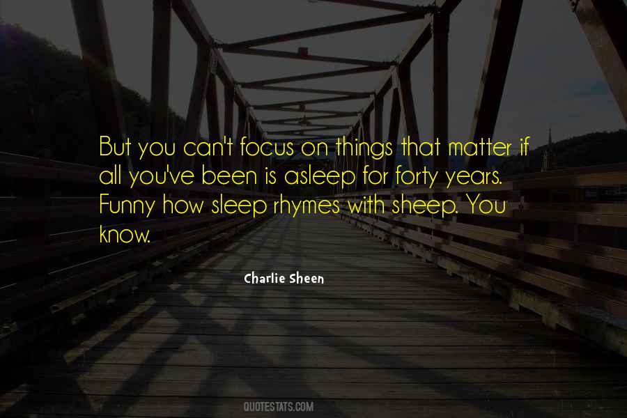 Focus On Things That Matter Quotes #1507219