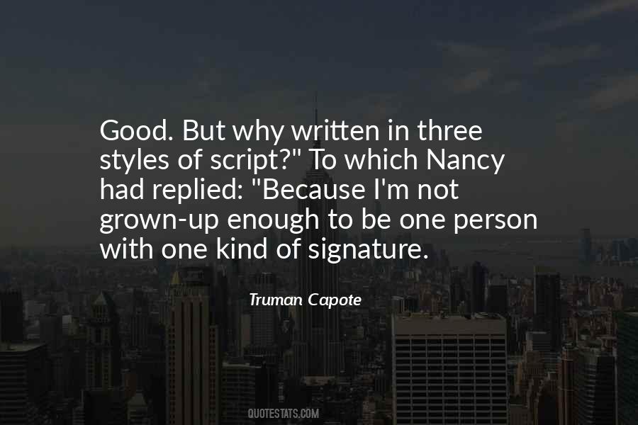 Be Grown Up Quotes #1349396