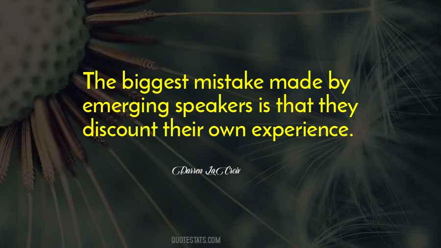 Own Experience Quotes #1333954