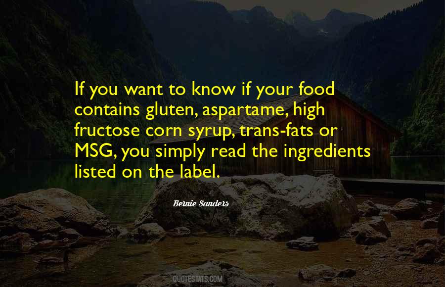 Food Label Quotes #1021745