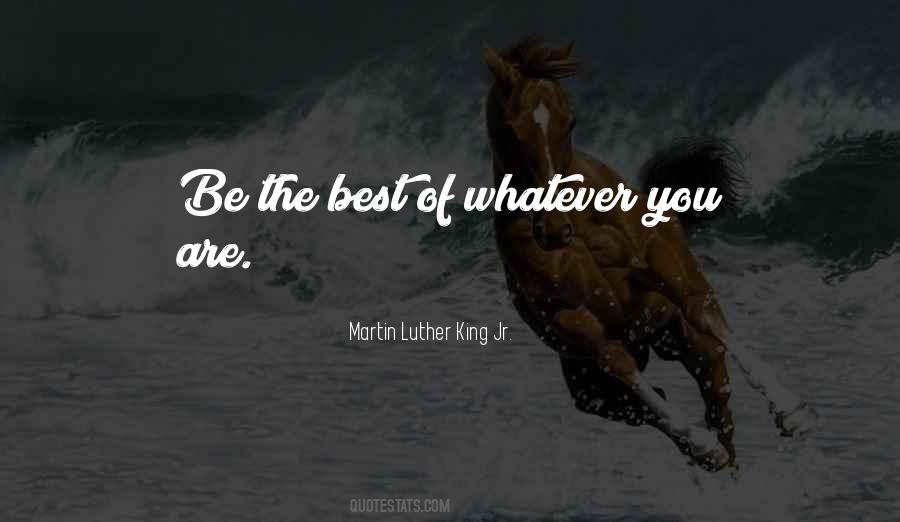 Be The Best Of Whatever You Are Quotes #1395264