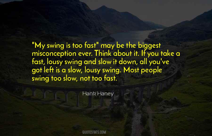 Fast Is Slow Quotes #1853872