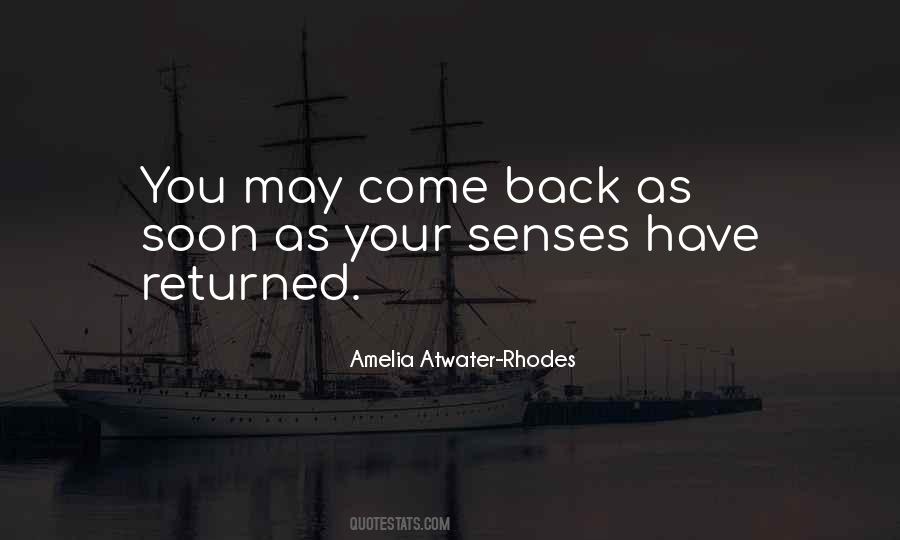 Back To My Senses Quotes #884061