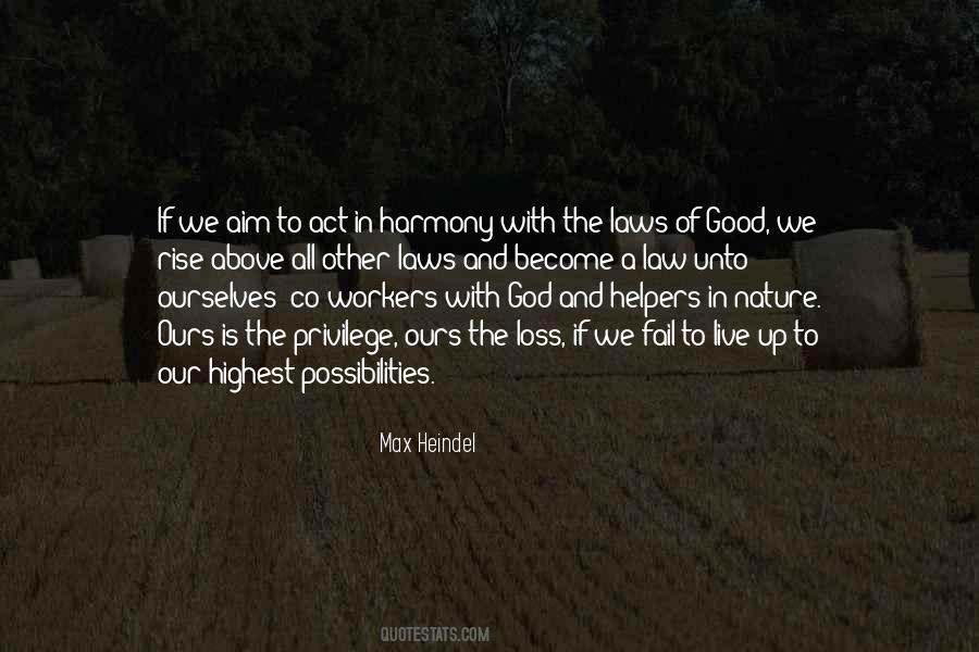 Quotes About Harmony In Nature #549029