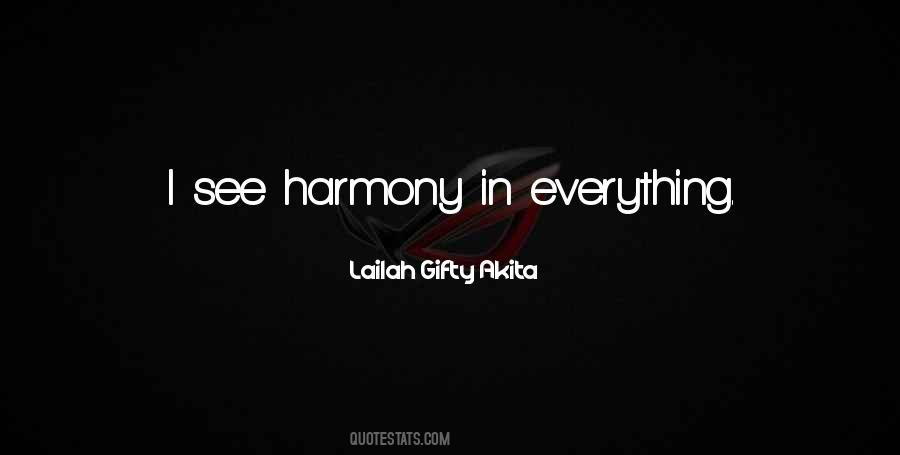 Quotes About Harmony In Nature #98343