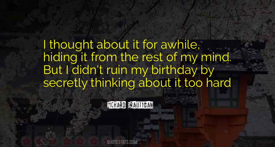 For My Birthday Quotes #1001482