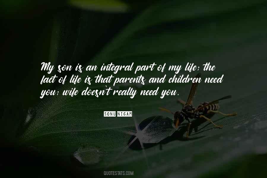 For Wife And Son Quotes #936309