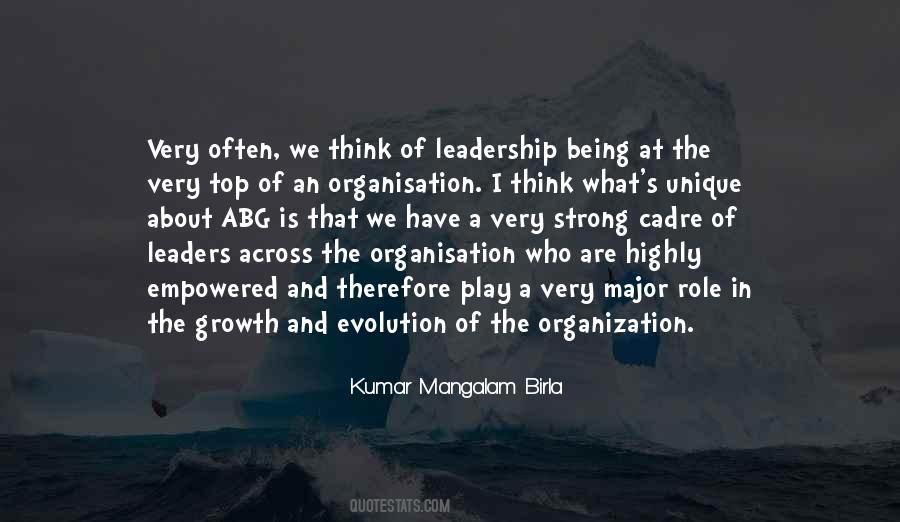 Organization Leadership Quotes #1320409
