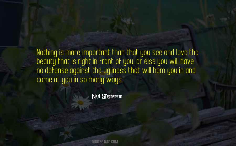 Nothing Is More Important Than You Quotes #169028