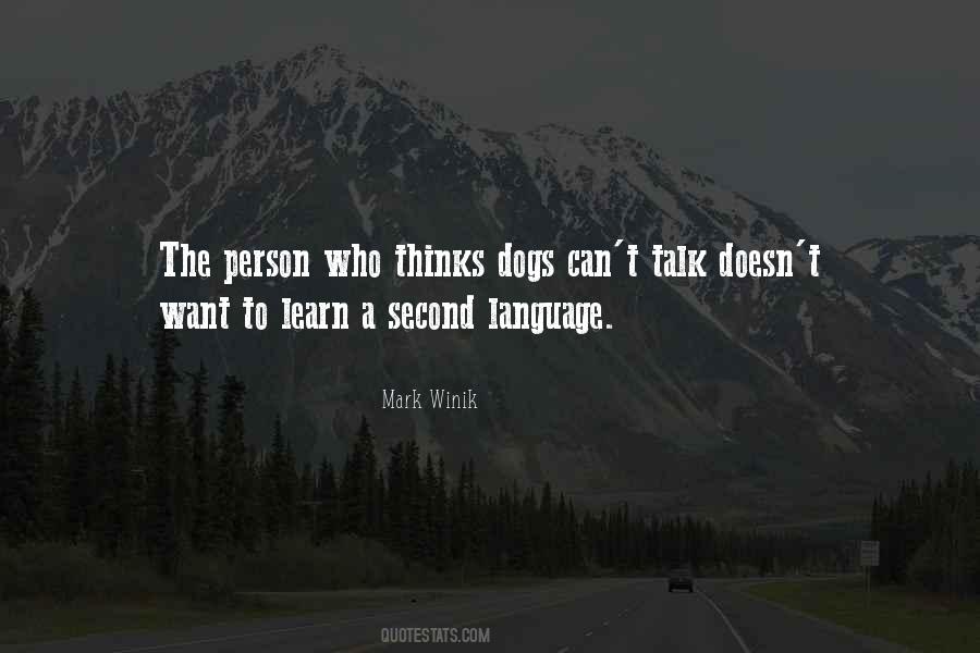 Learn A Second Language Quotes #1633608