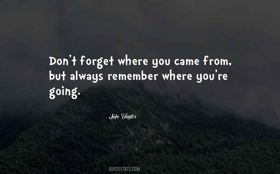 Forget Where You Came From Quotes #375102