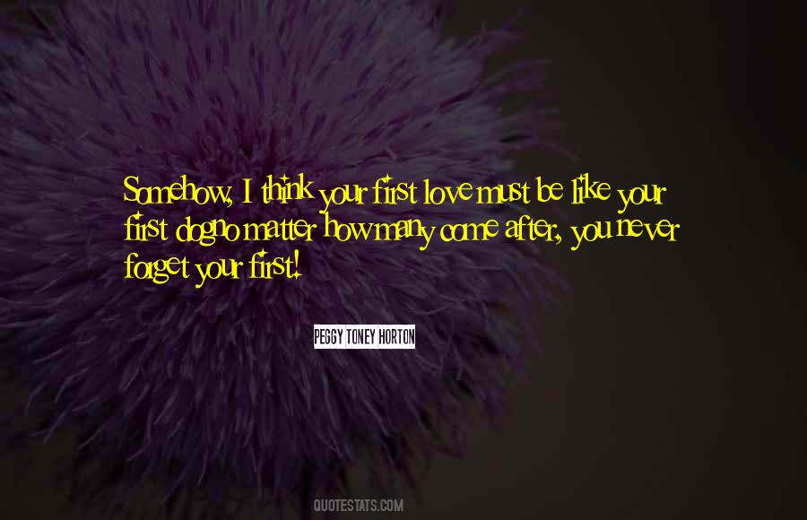 Forget Your First Love Quotes #1051120