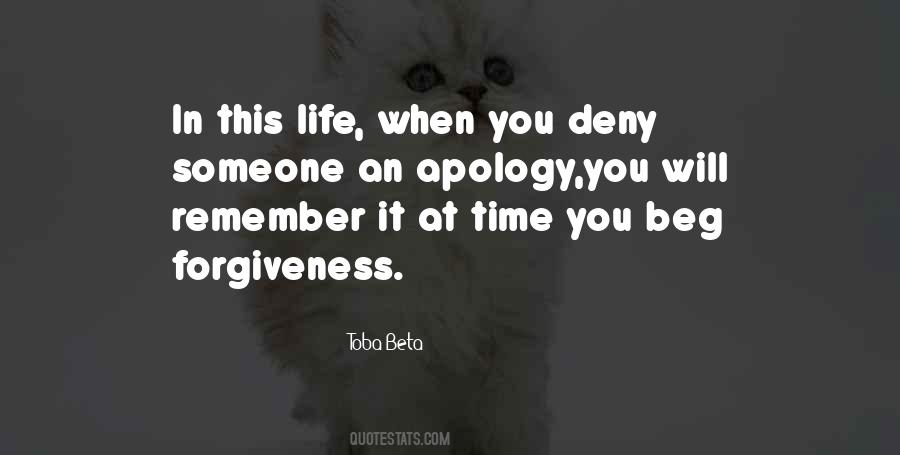 Forgiveness Without Apology Quotes #230435