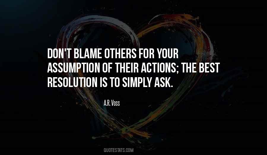 Blame To Others Quotes #1025077