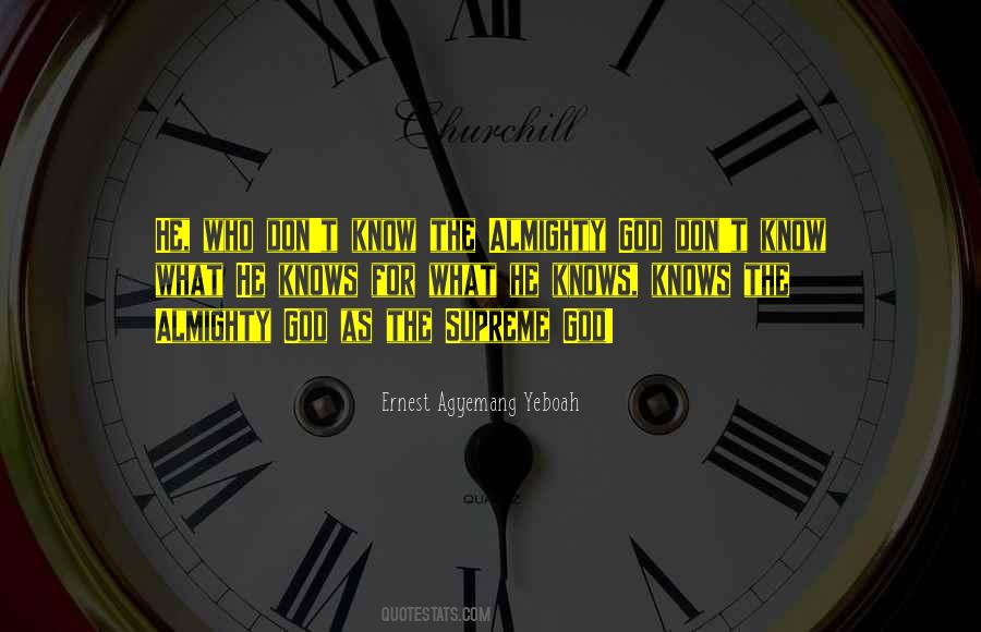 Supreme God Quotes #1318520