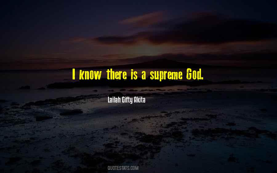 Supreme God Quotes #986568