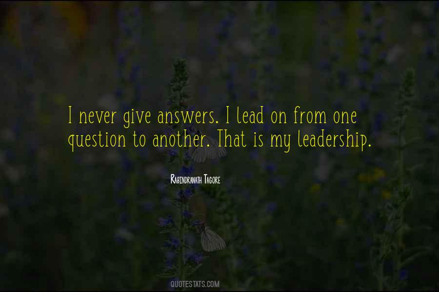 My Leadership Quotes #1456625