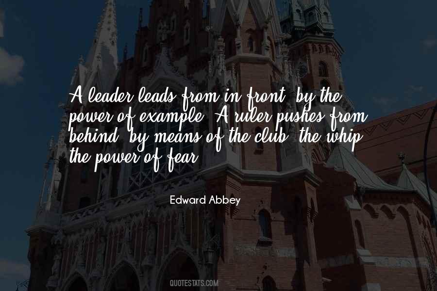 A Leader Leads By Example Quotes #545478