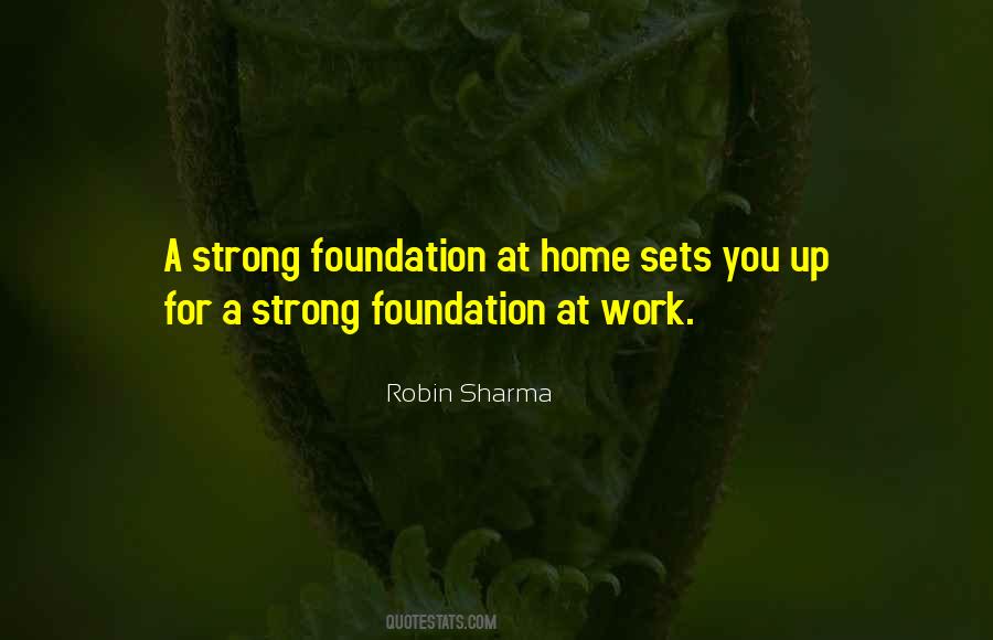 Foundation For Success Quotes #532237