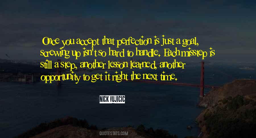 Goal Is Perfection Quotes #920391