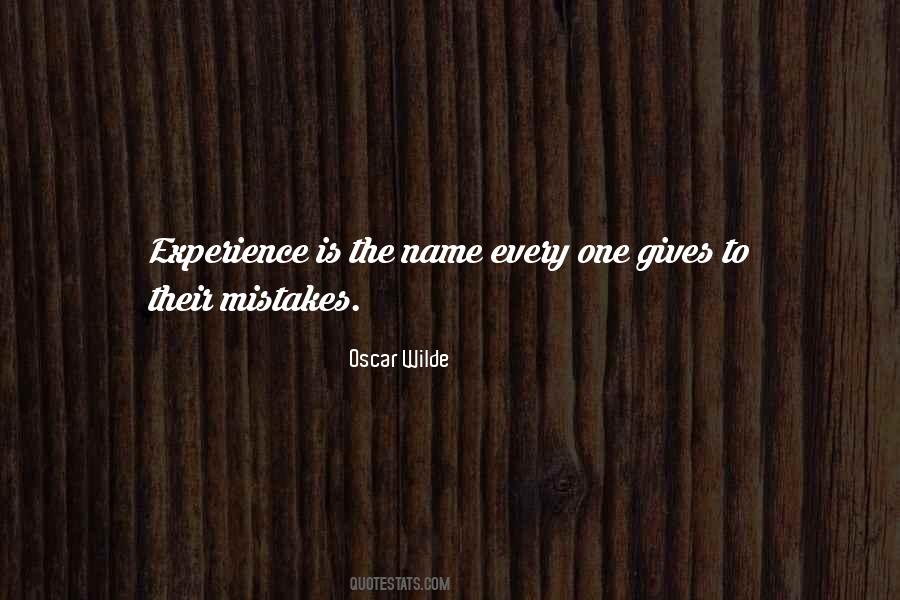 Experience Mistakes Quotes #1010132