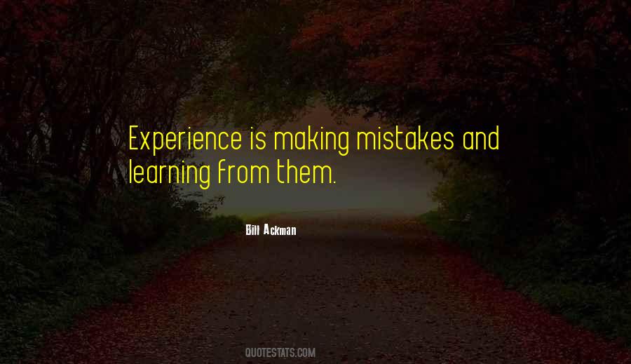 Experience Mistakes Quotes #1173073