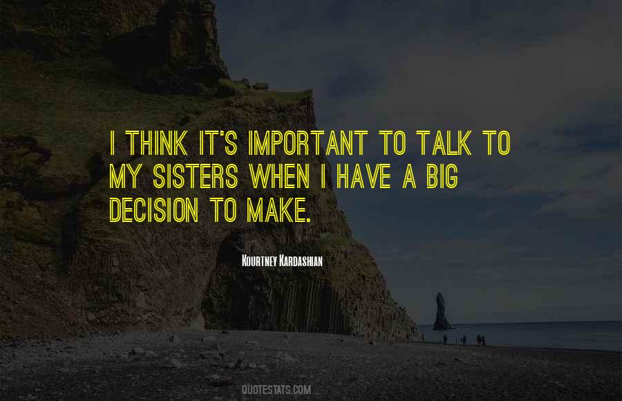 Sisters Talk Quotes #1090889