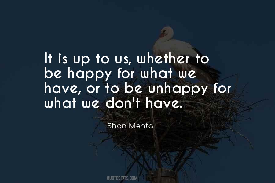 Be Happy And Satisfied Quotes #214872