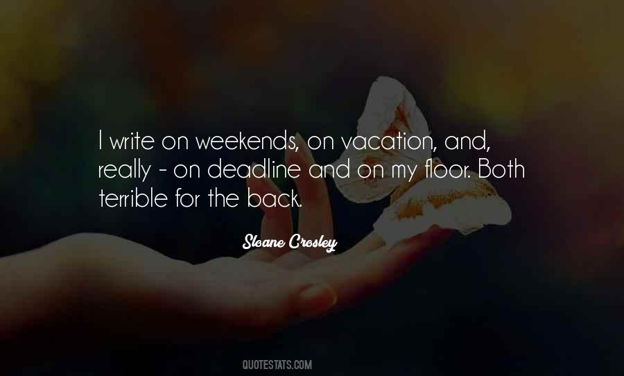 Back From Vacation Quotes #212713