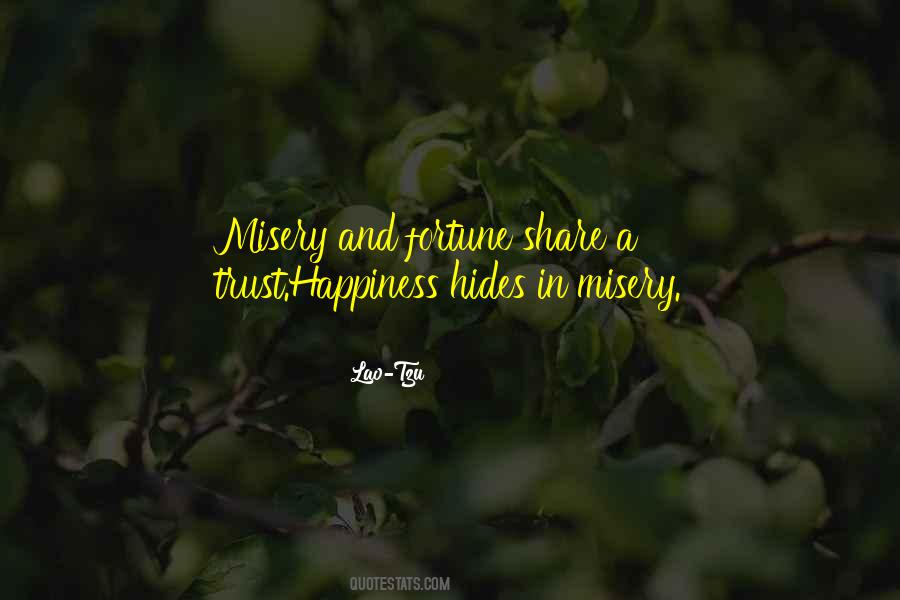 Quotes About Happiness And Misery #69017