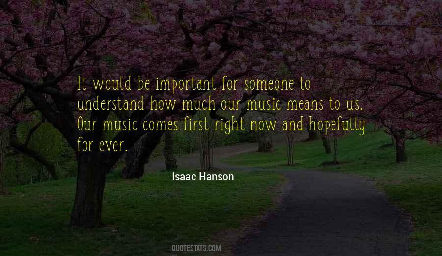 Quotes About Hanson Music #936978
