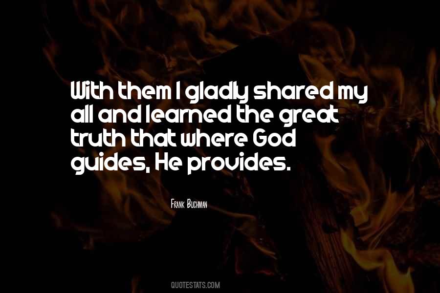 When God Provides Quotes #990571