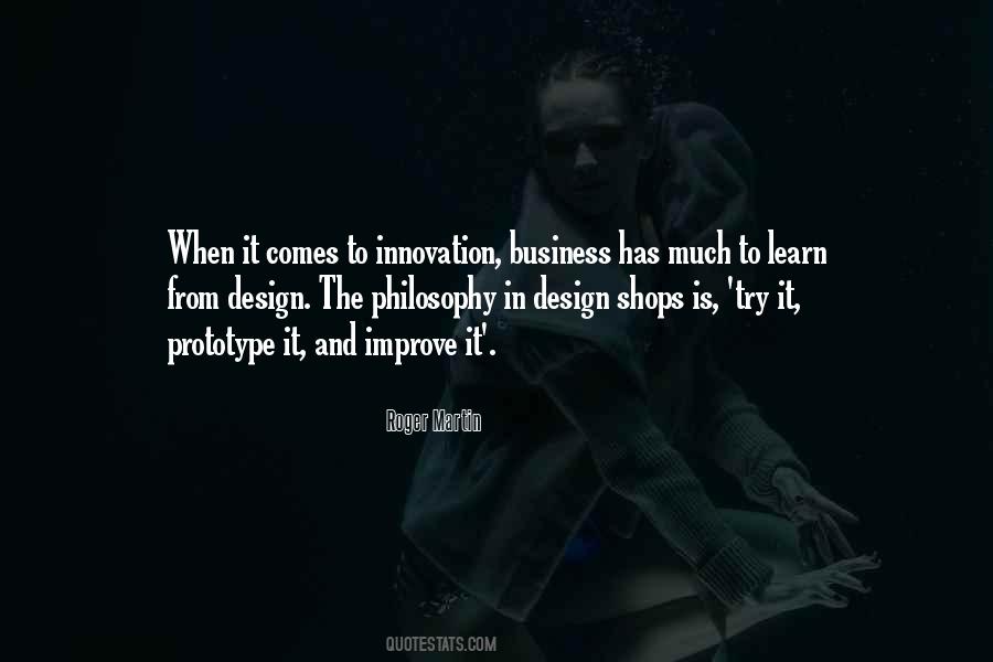 Innovation Philosophy Quotes #1031764