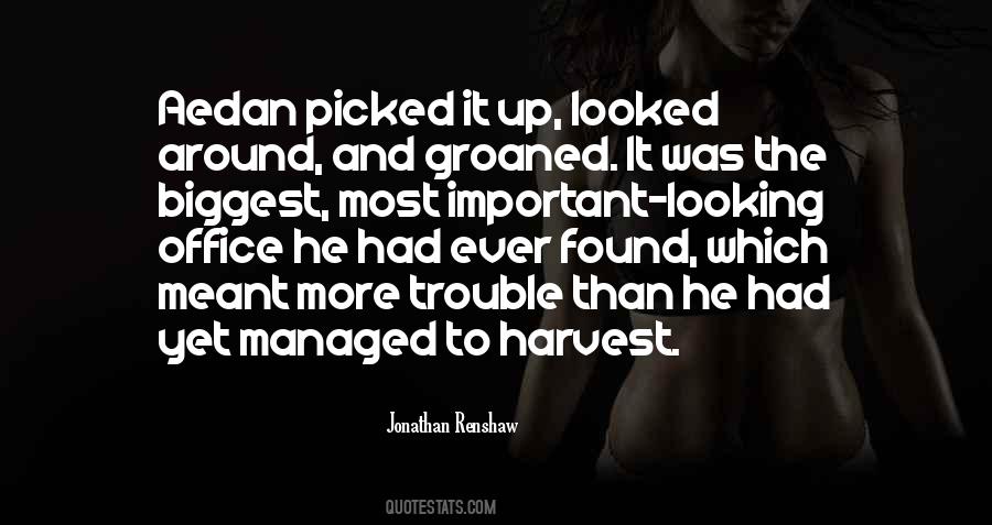 When You Go Looking For Trouble Quotes #235937