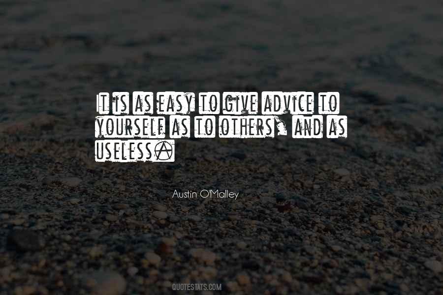 Useless Advice Quotes #324310