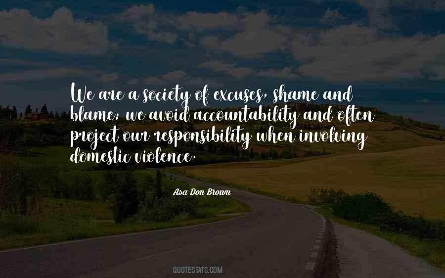 Shame And Blame Quotes #1695575