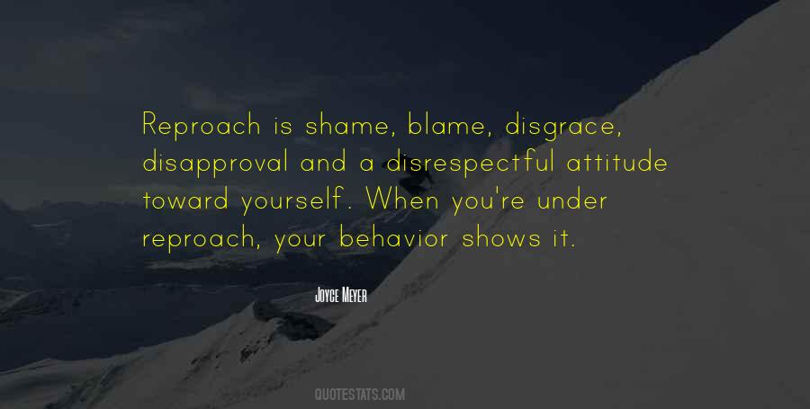 Shame And Blame Quotes #840618