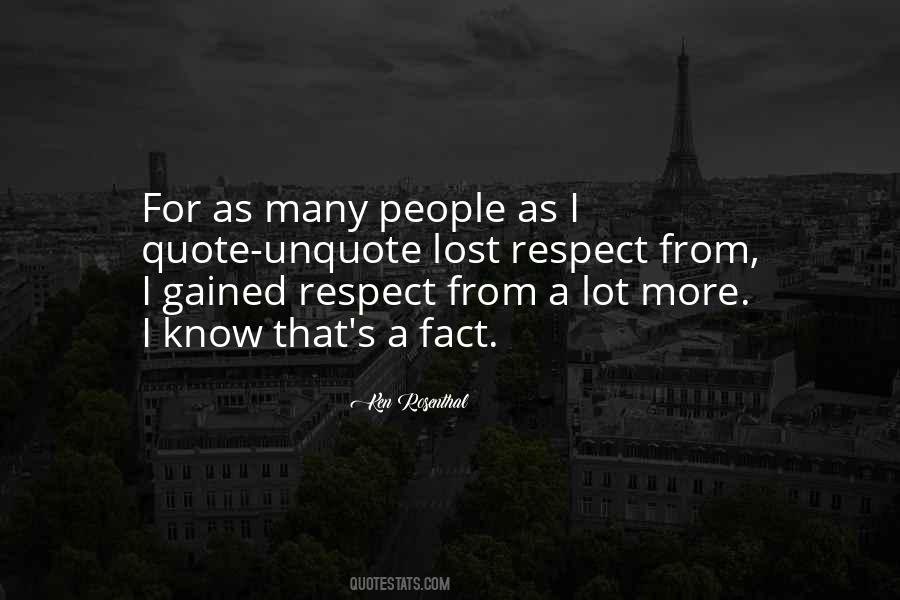 Respect Lost Quotes #1491574