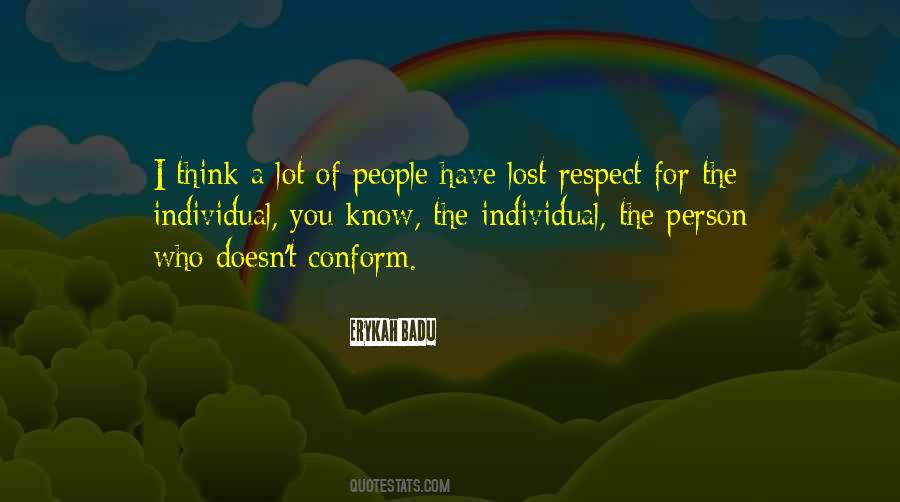 Respect Lost Quotes #1587611