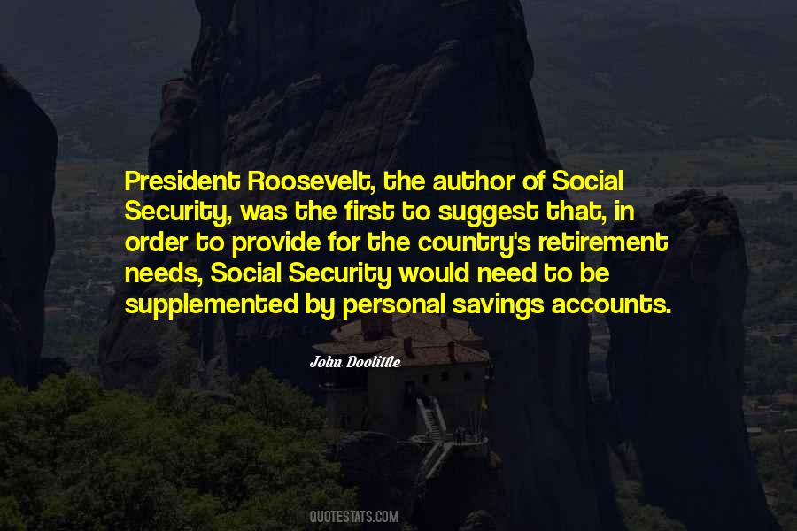 Roosevelt Social Security Quotes #768884