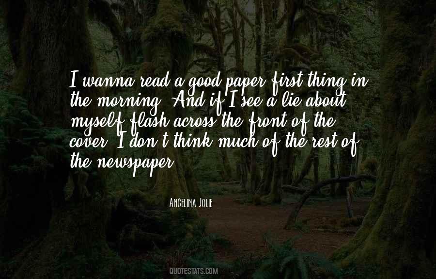 First Thing I Think About Quotes #1414520