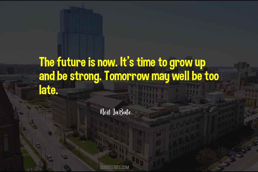 Tomorrow May Be Too Late Quotes #69993