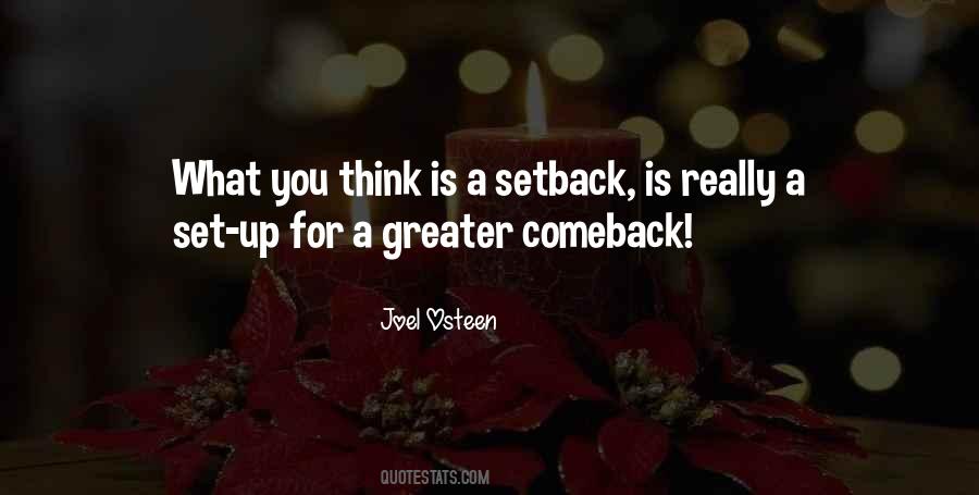 Comeback Setback Quotes #247670