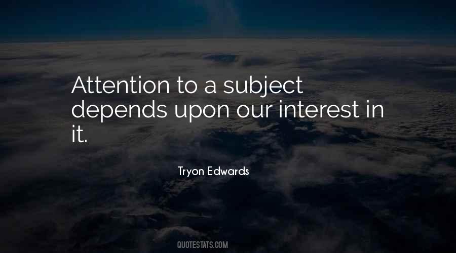 Quotes About A Subject #1282721