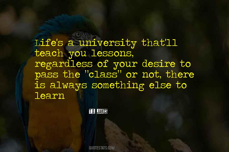Life Is A University Quotes #482775